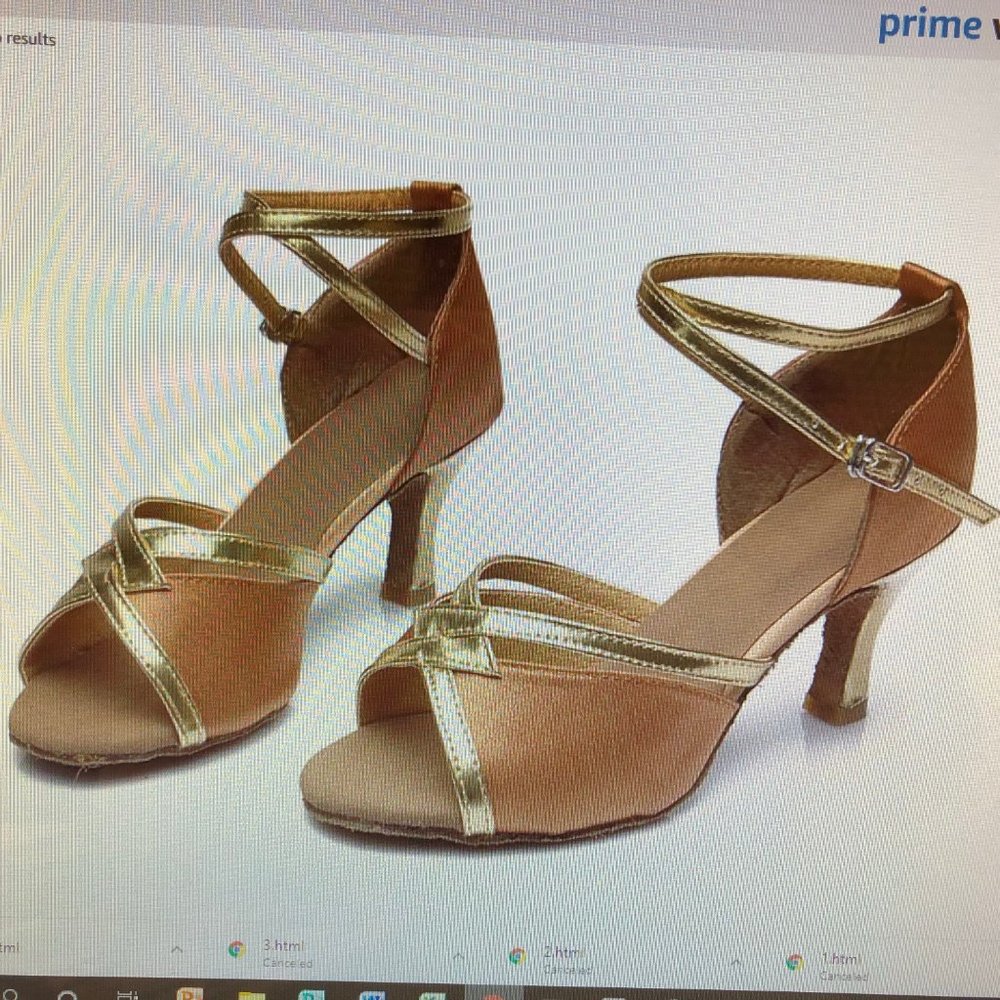 Women's Satin Latin Dance Shoes Ballroom 8